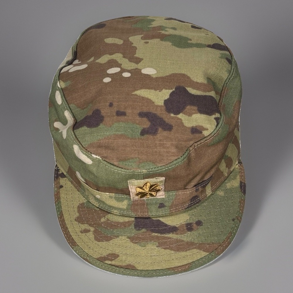 US Military OCP Patrol Cap Hat Camo Multicam Major Rank Garza Sekri 7 1/8 - Picture 2 of 12